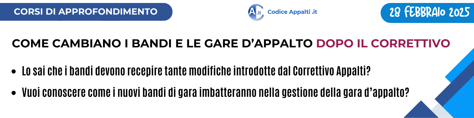 Master Specialista Ufficio Gare 2024