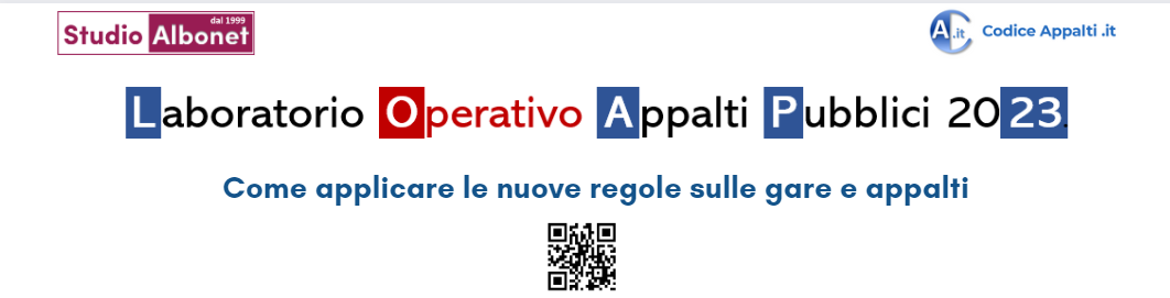 Laboratorio Operativo Appalti Pubblici 2023