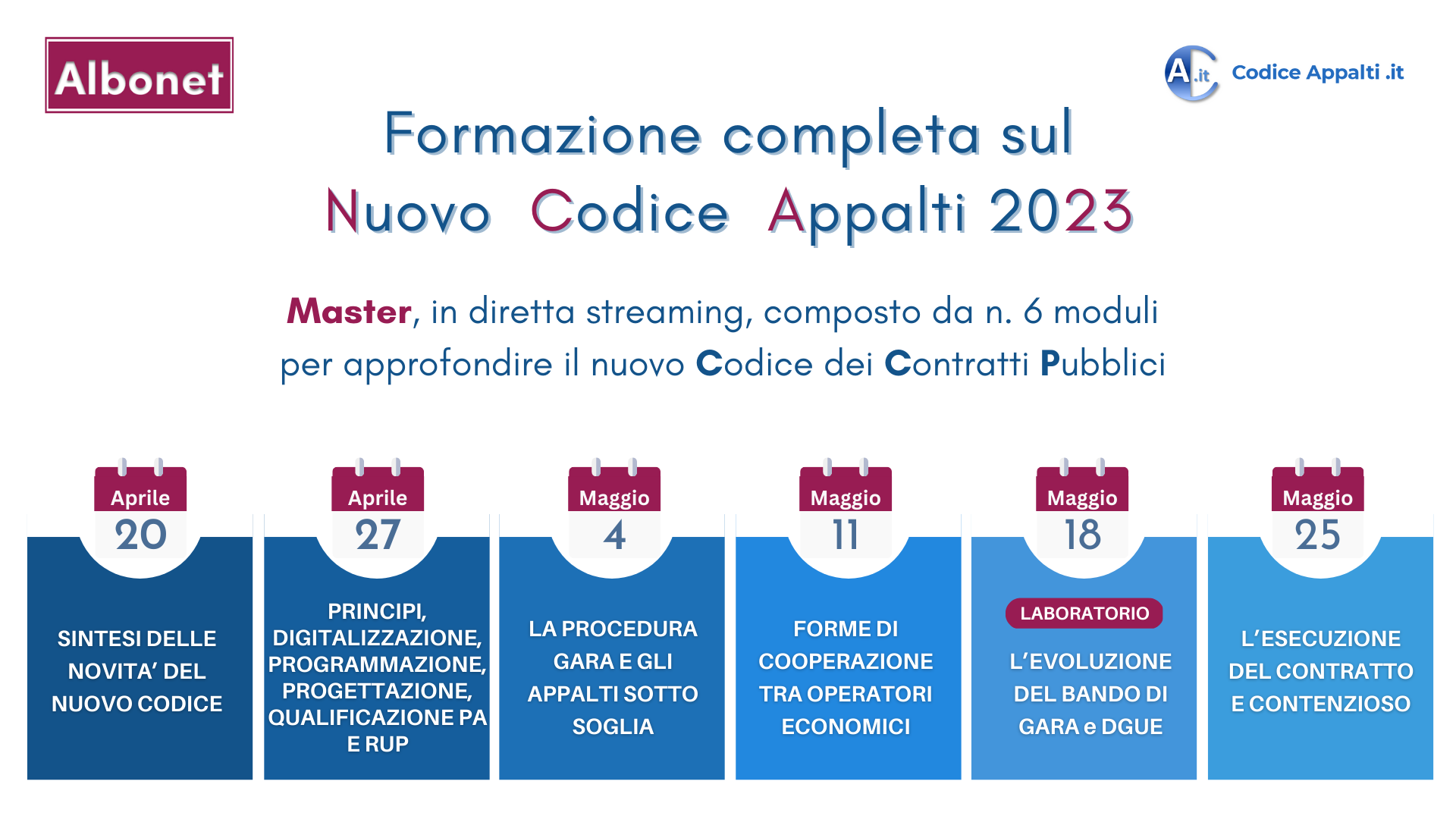 Master nuovo Codice Appalti 2023