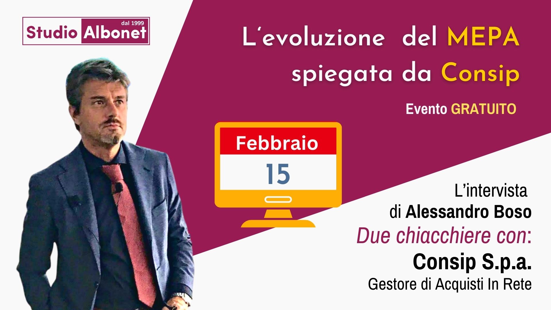 Webinar Live  (gratuito) del 15 febbraio 2024