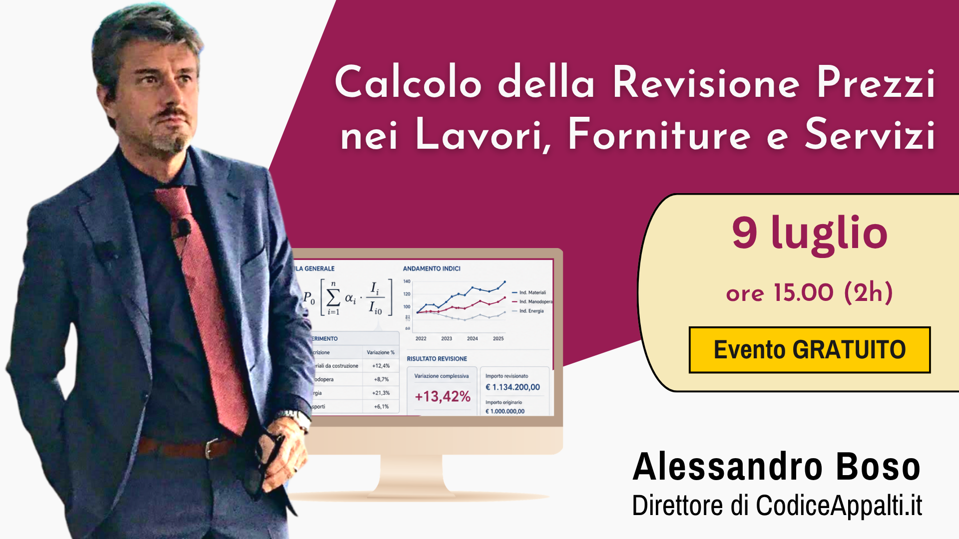 Webinar Live  (gratuito) del 9 luglio 2026
