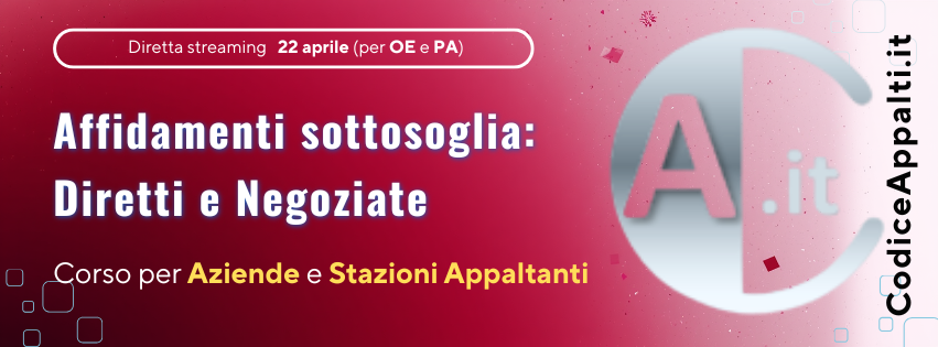 Corsi Affidamenti sottosoglia