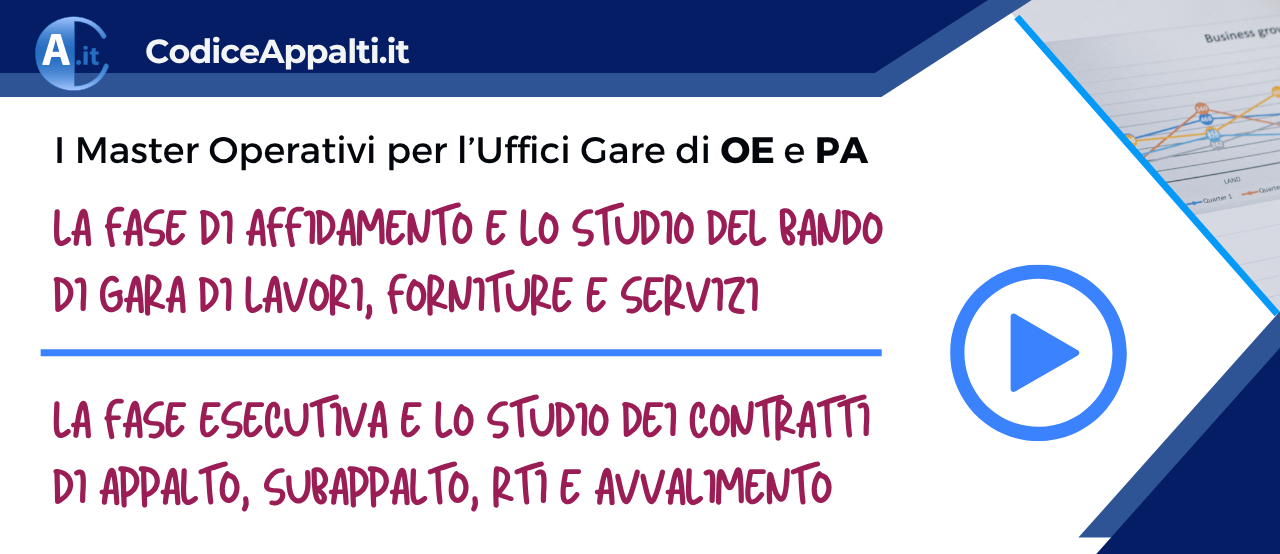 Master per Ufficio Gare OE-PA