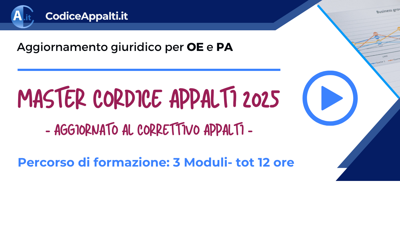 Master Codice Appalti 2025