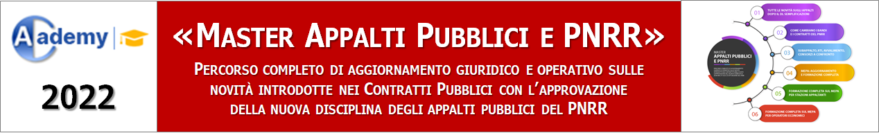 Master sugli appalti pubblici e PNRR