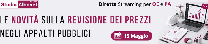 Corso Revisione Prezzi 15-5-2026