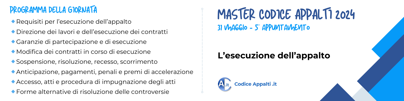 Master Codice Appalti 2024